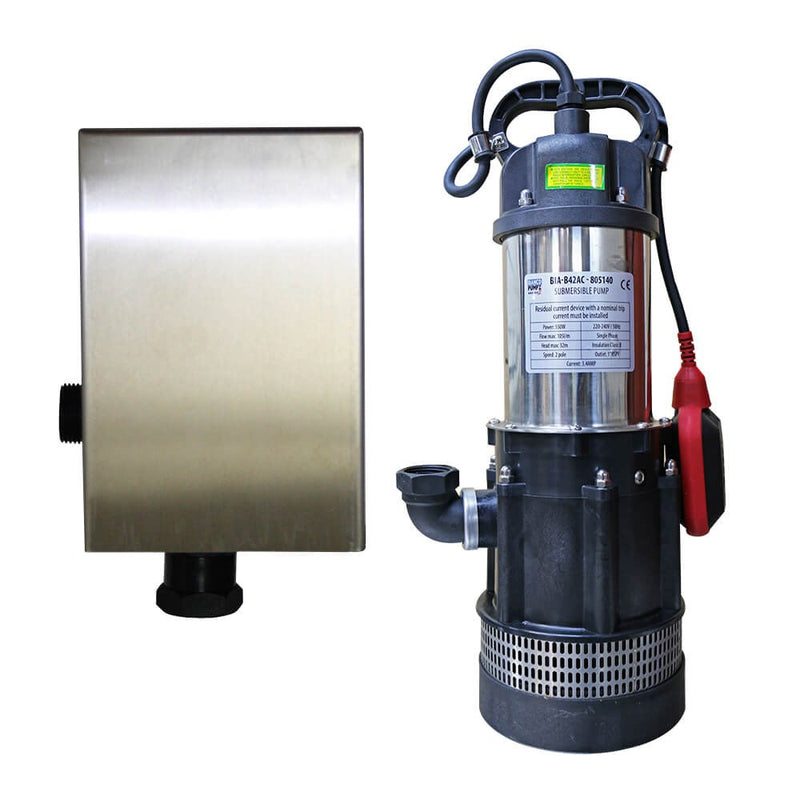 Bianco BIA-B42ACMPCX Submersible Pressure Pump With SK13BA Controller and Wall Mount 0.55KW 240V (805663)