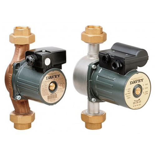 Davey SS30-25 Circulator Pump Stainless Steel Casing with Bronze Unions 240V