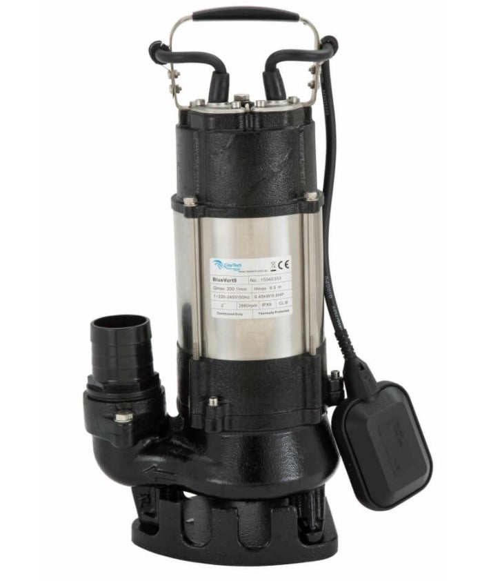 ClayTech BLUEVORT 9 Submersible Automatic Drainage Vortex Pump 0.45KW 240V (807700)