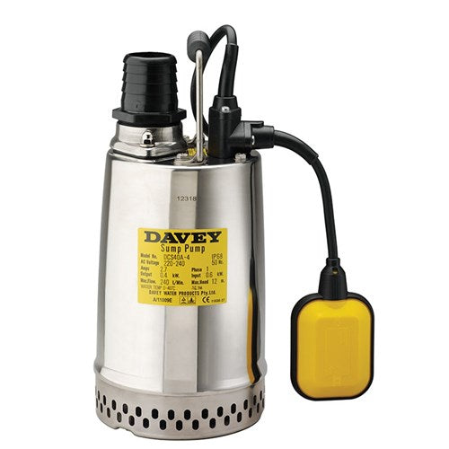 Davey DCS75A Double Case Automatic Sump Pump 0.75KW 240V
