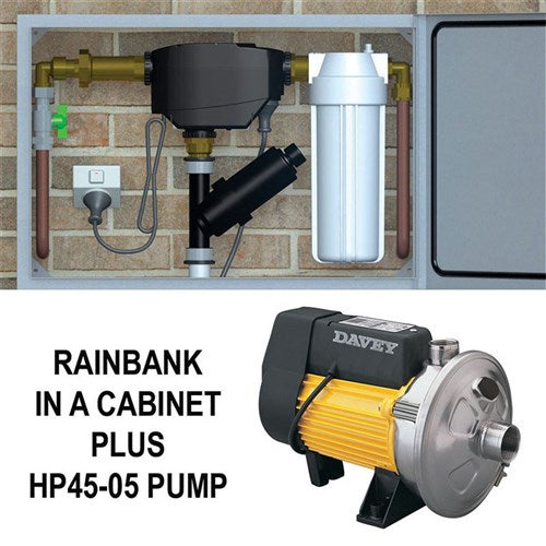 Davey KRBCAB1 Rainbank Series 2 Kit in a Cabinet with HP45-05 Pump 0.55KW 240V