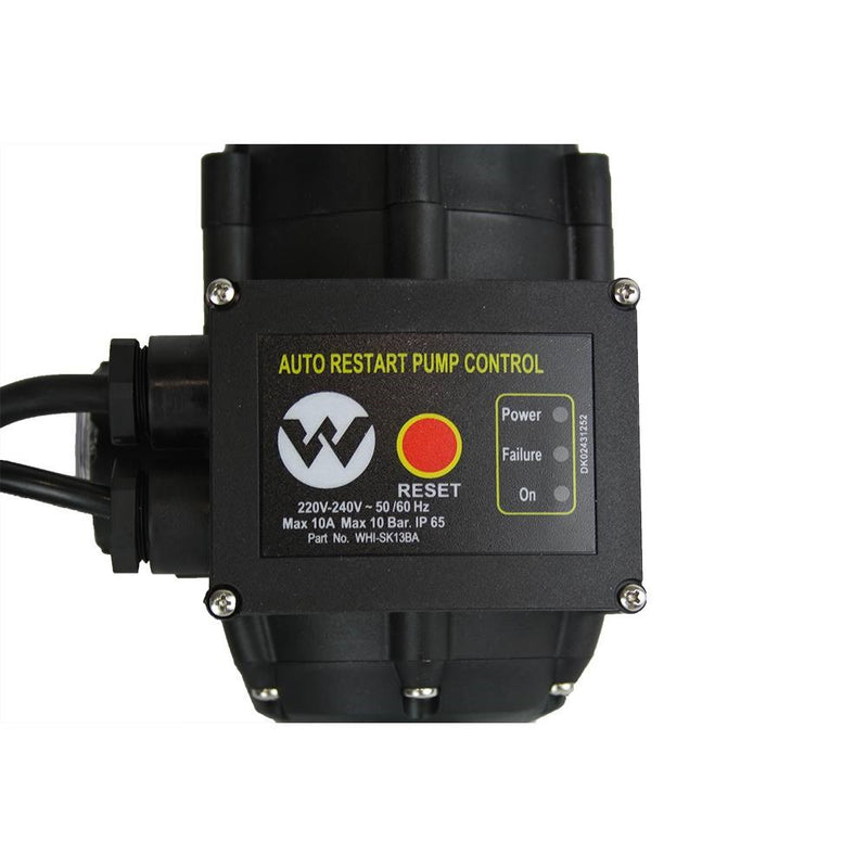 WHI-SK13BA Automatic Restart Pump Controller 3 Pin Plug 1.5 to 3 Bar Adjustable 240V (710845)